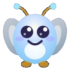 La mascotte lumineuse de LumoConte tenant un livre